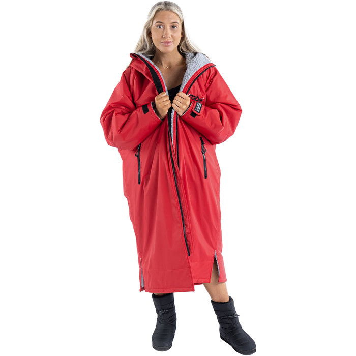 2023 Dryrobe Advance Cambio De Manga Larga Robe DR100L - Red / Gris